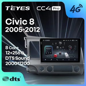 Đầu CD xe hơi TEYES CC4 PRO dành cho Honda Civic 8 FK FN <span class=keywords><strong>FD</strong></span> 2005 - 2012, hỗ trợ CarPlay và Android Auto, 2DIN, Radio đa phương tiện - Product Image 2