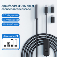 Caméra endoscope numérique ANESOK W400-D Type-C 7.9mm 1440P full HD IP67 Endoscope vidéo étanche pour IOS avec câble de 1/5/10m