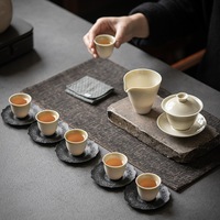 Service à thé portable en porcelaine japonaise vintage faite à la main avec couvercle, motif cendres de plantes, pour cérémonie du thé créative à domicile, cadeau idéal