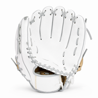 Guante de Softbol de Cuero Sintético con Cinco Dedos Separados, Palma Reforzada, para Entrenamiento y Campo, 10.5 Pulgadas, Lanzamiento con Mano Derecha, Tipo Basket Web
