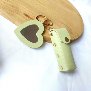 PU cuir bouche rouge enveloppe amour petit miroir pendentif transfrontalier créatif cuir porte-clés Mini miroir de maquillage pour les femmes - Product Image 4