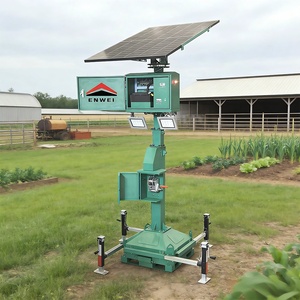 Torre di Illuminazione Mobile con Pannelli Solari, Fari LED Solari per Illuminazione Stradale e Costruzioni - Product Image 2