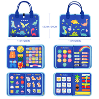 Jouets Montessori en feutre, planche d'activités pour l'éducation précoce, planche sensorielle pour l'apprentissage de la motricité fine, matériau en tissu