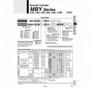 Piezas neumáticas SMC Pneumatics Smooth Cylinder - Product Image 1