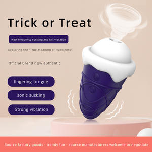 Masseur personnel en silicone inspiré de la crème glacée avec fonction d'aspiration, jouet intime pour adultes imperméable, vibromasseur clitoridien - Product Image 3