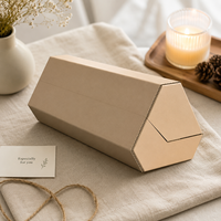 Boîte en carton ondulé hexagonal rigide et résistant aux chocs, écologique, pour le transport de plantes et de fleurs en ferme florale