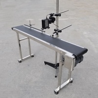 Imprimante à jet d'encre à bande transporteuse en PVC personnalisée professionnelle, petite date, heure, code-barres pour bouteille, pour les industries de vente au détail, lignes d'emballage