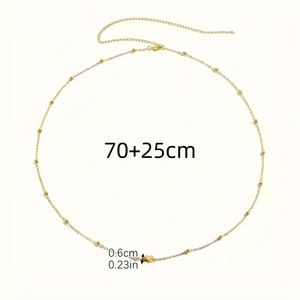 Chaînes de taille minimalistes en or et argent avec pendentif croix en forme de cœur pour femmes, bijoux de corps tendance perlés pour la plage et le yoga - Product Image 5