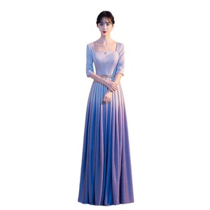 Women's Elegant Stage Performance Dress Long Gown For Choir Host Conductor Red Song Competition Student Poetry Recitation - Product Image 5