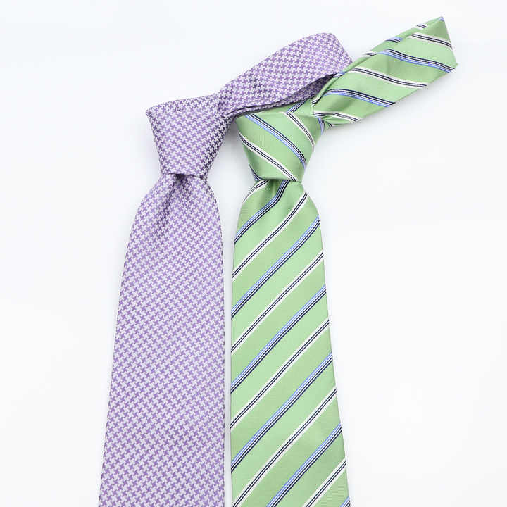 Cravatta Uomo Elegante A Righe Sottili - Larghezza 8 Cm, Poliestere | Per Matrimoni, Ufficio E Eventi Formali (Blu) - Foto 6