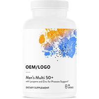 Complément Alimentaire Personnalisé OEM pour Hommes : Capsules Multi 50+ avec Lycopène et Zinc pour le Soutien de la Prostate