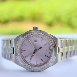 Pink Dial Stainless Steel Bracelet Womens Wristwatch Diamond Bezel Automatic Mechanical Date Luminous Reloj Mujer 2026 Trending - Product Image 2