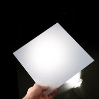Plaque diffuseur de lumière LED en plastique PS/PC/PMMA/acrylique, opale/lactée/givrée, panneau diffuseur LED, film diffuseur LED