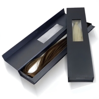 Boîtes en soie personnalisés pour perruques avec poignée en satin, emballage de luxe pour extensions de cheveux, logo, à réaliser soi-même