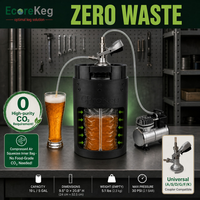 Fût à bière en plastique 20L Corny Keg Ecorekeg Premium, pression maximale 15 bars, durée de conservation 12 mois, sans CO2, kit d'outils professionnel pour la brasserie artisanale