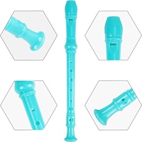 Descant Recorder Soprano Instrument Cleaning Rod Fingering Chart Detachable Baroque Style 8 Hole Open Holes C Key