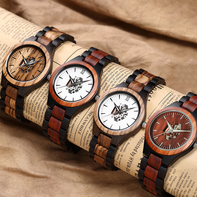 Natural Wood Watch Women Men Stopwatches Handmade Japan Movement Quartz Customized Wooden Wristwatch Support for Customized Logo