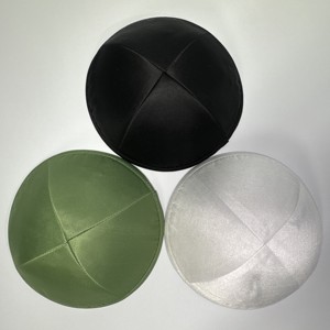 휴일을위한 정교한 원시 실크 Yarmulke 우아한 유대인 모자 결혼식을위한 고급 새틴 유대인 모자 소프트 터치 - Product Image 6