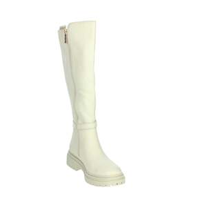 Carmela Women's <b>Knee</b> <b>High</b> Boots Cream Heel Put - Product Image 5