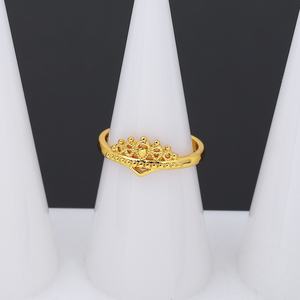 JXX Wholesale New Fashion Gold Plated Brass Jewelry <b>Small</b> Gold Finger Rings for Women Classic Flower Shape for <b>Weddings</b> Parties - Product Image 5