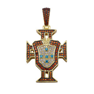 Pendentif badge de club de football, émail coloré, médaille commémorative pour fan, breloque de collier - Product Image 4