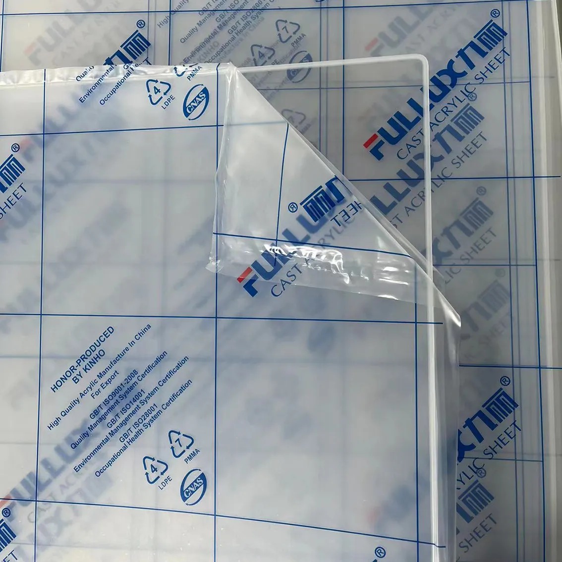 Qingdao Kinho toptan 100% işlenmemiş gereç 2mm 3mm 4mm 5mm şeffaf dökme PMMA levha Perspex akrilik panel cam plastik Panel