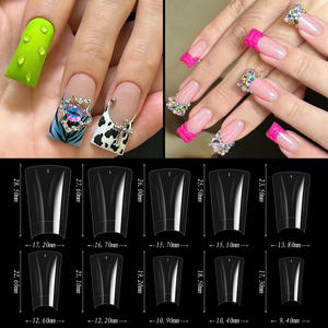 Nouvel arrivage de faux ongles en mode canard, demi-couverture, embouts transparents, extension d'ongles français 10 tailles pour fournitures de <span class=keywords><strong>manucure</strong></span> - Product Image 6