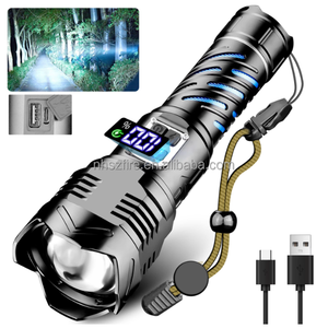 Linternas LED de Alta Potencia, Súper Brillantes, con Luz Láser Blanca, Batería de Litio de Gran Capacidad, Recargables e Impermeables para Exteriores - Product Image 3