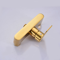 Mitigeur de douche de luxe pour hôtel, à poser sur le rebord de la baignoire, en alliage de zinc doré, sans contact, à poignée unique, avec cartouche céramique, 3 trous