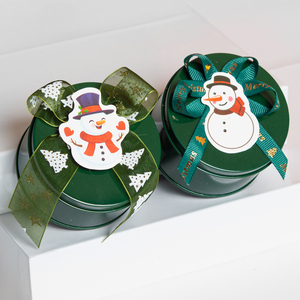 מותאם אישית פנטה לחג המולד צבע אדום להגדיר צנצנות מתכת ריקה עבור ממתקי שוקולד עבור מלאכה ומדבקות - Product Image 6