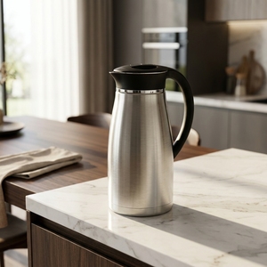 Buffet Stainless Steel Thermal Carafe Vacuum Insulated Coffee Tea Server <b>Jug</b> with Handle - Product Image 1