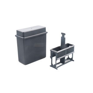 Laboratory Histology Tissue <b>Slide</b> Staining Jar With Rack For Glass <b>Slides</b> <b>Plastic</b> Container And Holder - Product Image 1