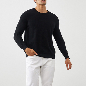 Knitwear Custom OEM ODM Merino Wool <strong>Cashmere</strong> <strong>Sweater</strong> Casual Crew Neck Pullover Solid Color Long Sleeve Knitted Men <strong>Sweater</strong> - Product Image 3