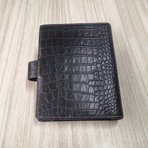Couverture de carnet A5 en cuir croco noir |   Agenda en cuir PU de qualité supérieure |   Également disponible sans anneaux pour demi-lettre - Product Image 6