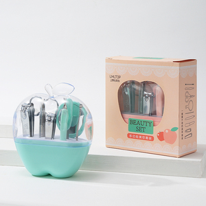 Lmltop <span class=keywords><strong>9Pcs</strong></span> Thép Không Gỉ Làm Móng Tay Móng Chân Bộ F0130 Apple Hình Dạng Cắt Móng Tay Vẻ Đẹp Lớp Biểu Bì Kéo Clip Tai Pick Chăm Sóc Bộ - Product Image 6