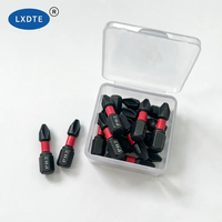 LXDTE Vente en gros – Jeu de tournevis à chocs à haute résistance avec embout hexagonal de 1/4 pouce, logo personnalisé, embouts de perçage à percussion antidérapants S2