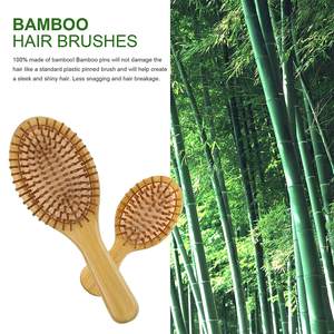 Ensemble de peignes à cheveux en bois naturel avec brosse à cheveux démêlante en poils de bambou pour femmes et hommes - Product Image 4