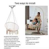 Hamac suspendu de haute qualité pour adultes, intérieur/extérieur, en coton, pour patio, ensemble de chaises balançoires, capacité 250 kg, toutes saisons