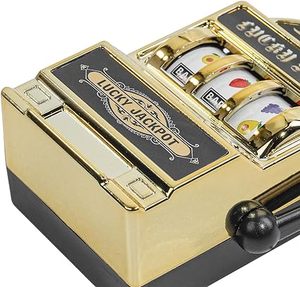 Llavero de máquina tragamonedas miniatura novedoso, recuerdo de Las Vegas, con manivela funcional, llavero de casino, amuleto de la suerte con efecto jackpot, venta al por mayor - Product Image 4
