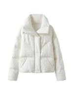 Veste d'hiver matelassée réversible à capuche avec doublure en cachemire, imperméable et coupe-vent