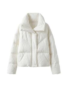 Veste d'hiver matelassée réversible à capuche avec doublure en cachemire, imperméable et coupe-vent - Product Image 4