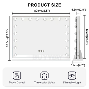 <span class=keywords><strong>Specchio</strong></span> da Tavolo Moderno con Luci LED Dimmerabili <span class=keywords><strong>per</strong></span> Trucco, <span class=keywords><strong>Specchio</strong></span> da Toeletta LED <span class=keywords><strong>per</strong></span> Vendita all'Ingrosso - Product Image 2