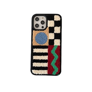 Funda de Teléfono Móvil Suave con Patrón Geométrico Bordado de Peluche para Apple <span class=keywords><strong>iPhone</strong></span> 17 Pro <span class=keywords><strong>Max</strong></span> 16 15 <span class=keywords><strong>14</strong></span> 13 12 para Mujer - Product Image 5