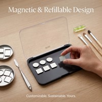 Frei Kombinierbare Großhandels-Magnetpalette für Make-up, Leere Chamäleon-Lidschattenpalette mit Mattiertem Klarsichtdeckel