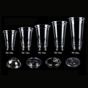 Vasos Doble de Plástico PP Transparente Personalizados de 500ml y 700ml para Té de Burbujas Frío, Vasos Compartidos para Café Boba con Tapa - Product Image 1