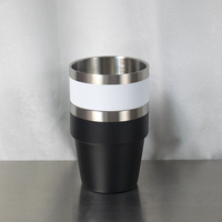Gobelet miniature en acier inoxydable personnalisé de luxe avec logo pour cadeau d'affaires, pour enfants, pour eau/lait/café, avec emballage en boîte de couleur