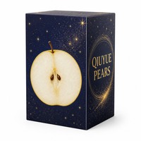 Op maat gemaakte bedrukte stevige geschenkverpakking voor Qiuyue peer met sterren-gouden design, premium fruitverpakking met deksel en bodem, groothandel