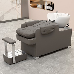 Vente directe usine : Fauteuil de lavage professionnel en cuir avec bac en céramique pour salon de coiffure et institut de beauté - Product Image 3