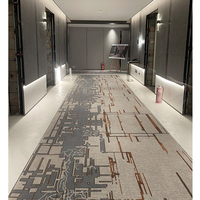 Moquette murale moderne sur mesure pour hôtel, 100% nylon, 12 mm d'épaisseur, haute circulation, anti-fatigue, pour hall d'hôtel 5 étoiles, couloir, chambre d'hôtes