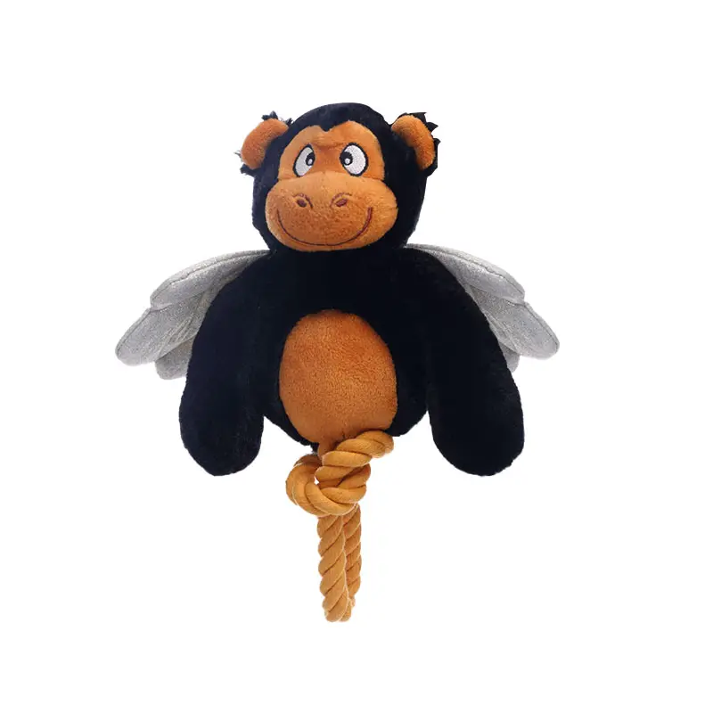 Custom Dog Chew Plush Toy Outdoor Animal Pet Monkey Sound Squeaky Toys
